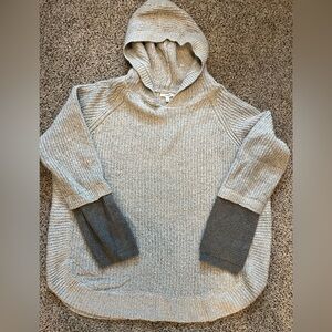 Maurices Light Gray Hooded Sweater Large